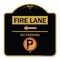 Signmission Fire Lane No Parking W/ No Parking & Left Arrow Heavy-Gauge Alum Sign, 18" x 18", BG-1818-24012 A-DES-BG-1818-24012 - alternate 1